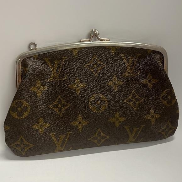 Louis Vuitton French Company Monogram French Twist Purse Kisslock Pouch Clutch - Picture 4 of 8